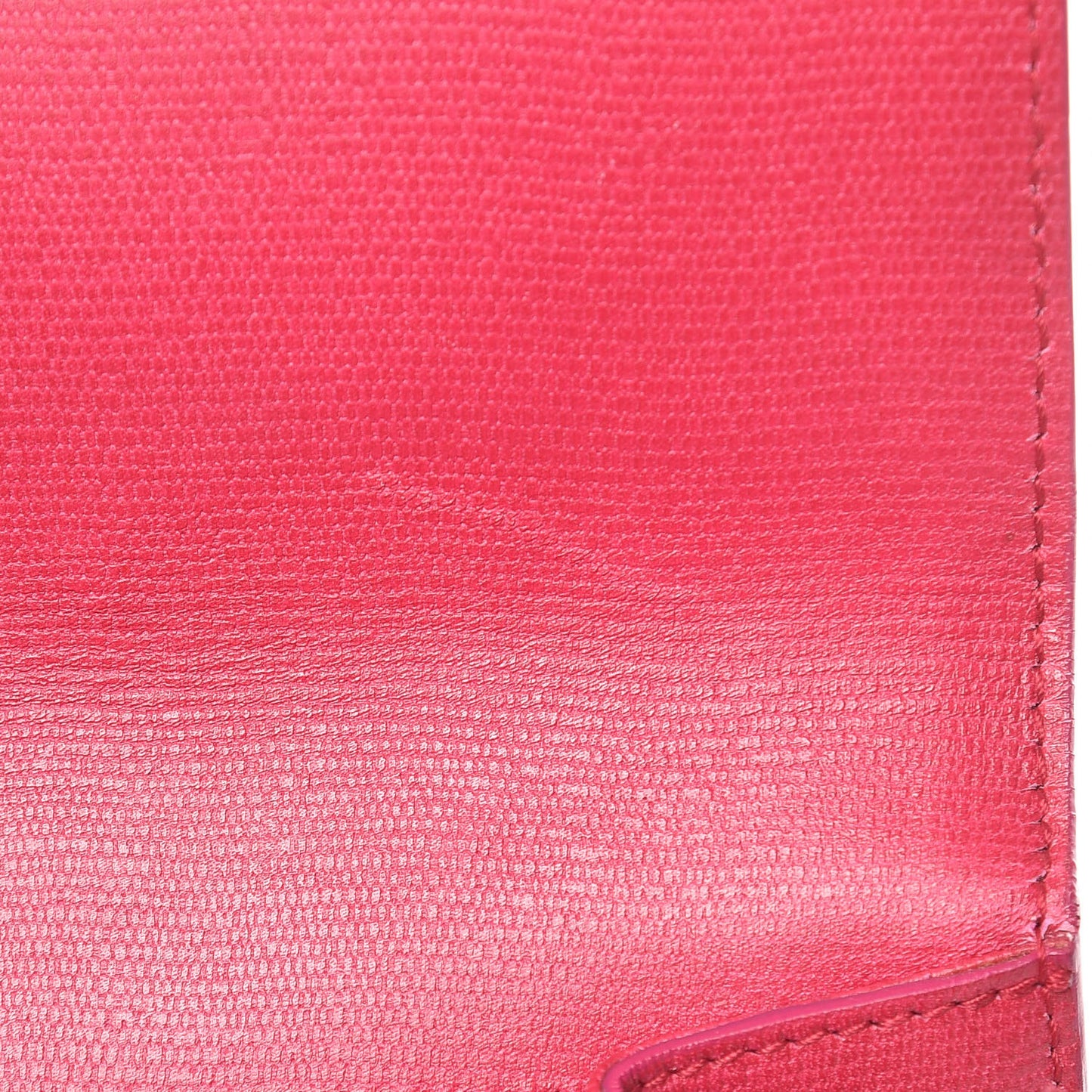 Textured Calfskin Y Ligne Clutch Fuchsia