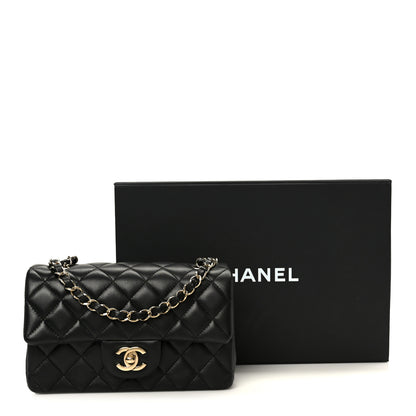 Chanel Lambskin Quilted Mini Rectangular Flap Black 12 of 12