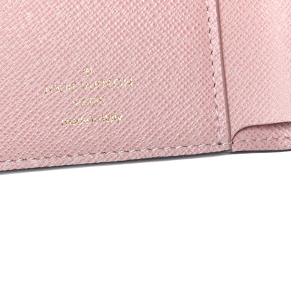Louis Vuitton Damier Ebene Victorine Wallet Rose Ballerine 6 of 8
