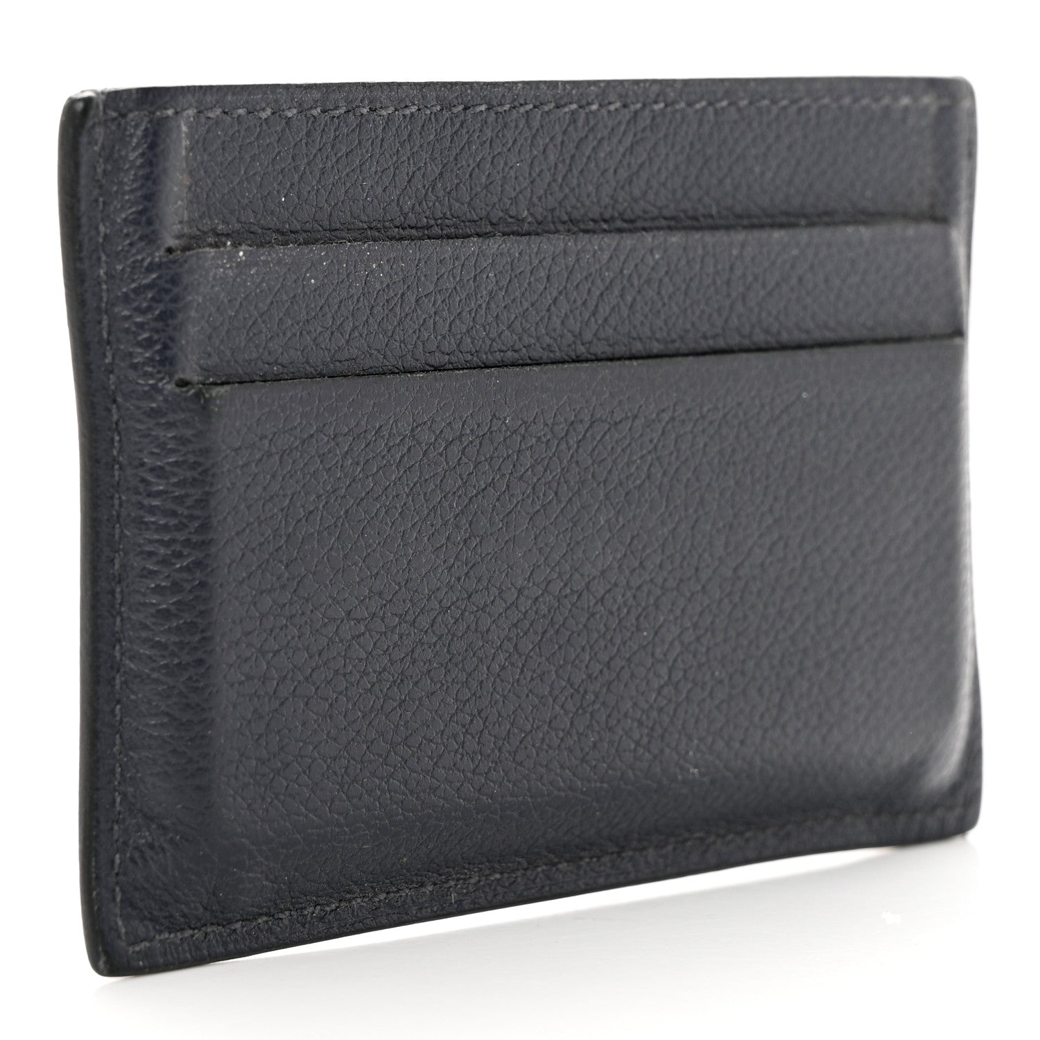 Hermes Evercolor Citizen Twill Card Case Bleu Nuit Vert Moyen Bleu Saphir 3 of 13