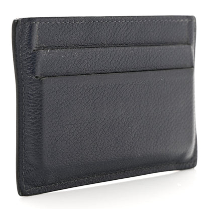 Hermes Evercolor Citizen Twill Card Case Bleu Nuit Vert Moyen Bleu Saphir 3 of 13