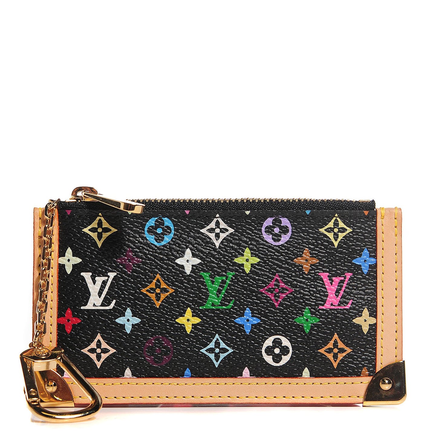 Monogram Multicolor Key Pouch Black