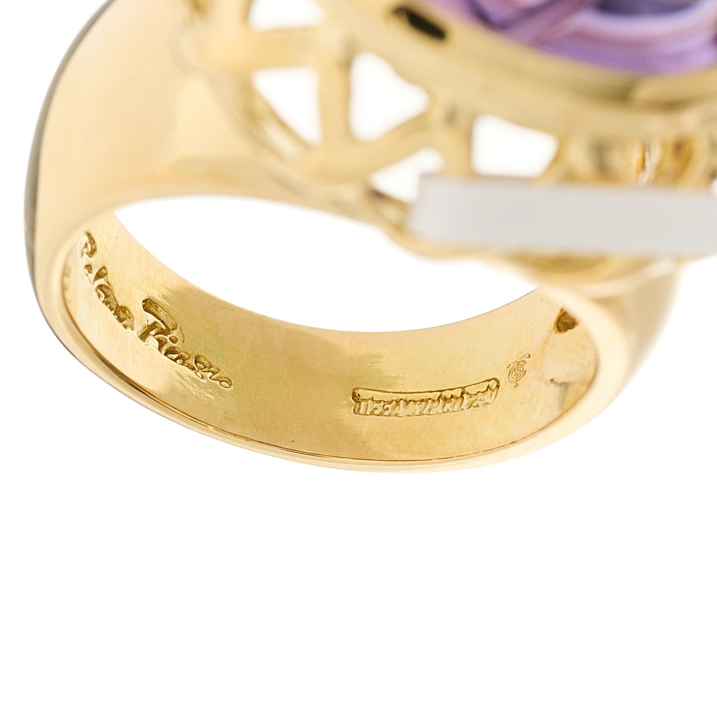 18K Yellow Gold Amethyst Paloma Picasso Forever Ring 54 6.75