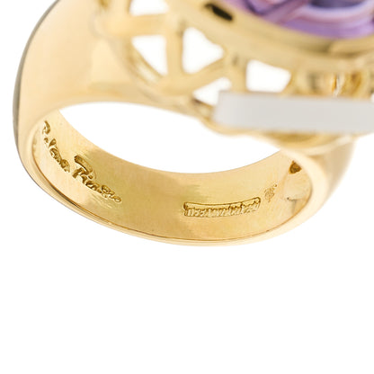 Tiffany 18K Yellow Gold Amethyst Paloma Picasso Forever Ring 54 6.75 6 of 6