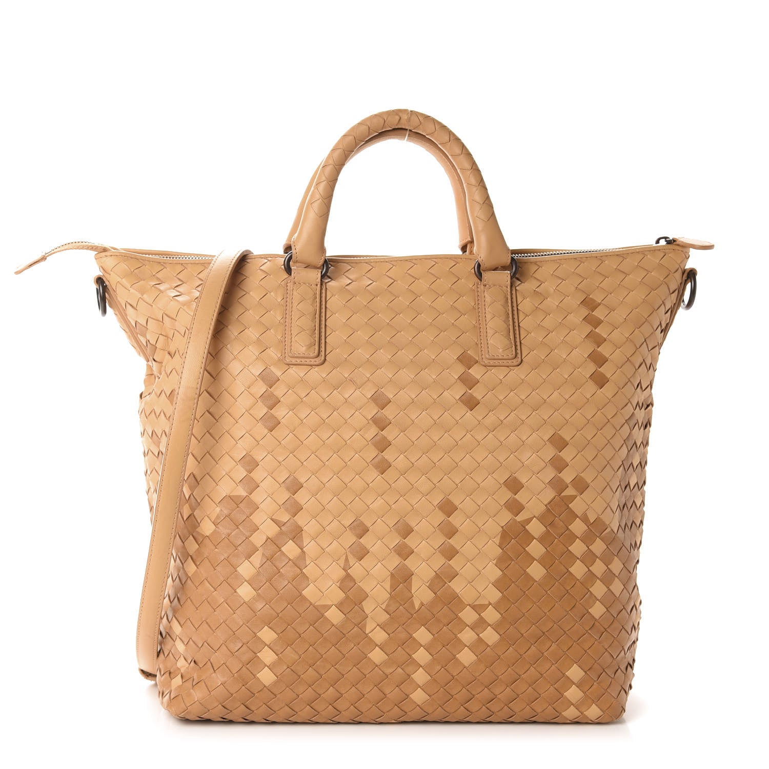 Bottega Veneta Nappa Intrecciato Medium Convertible Tote Camel 1 of 12