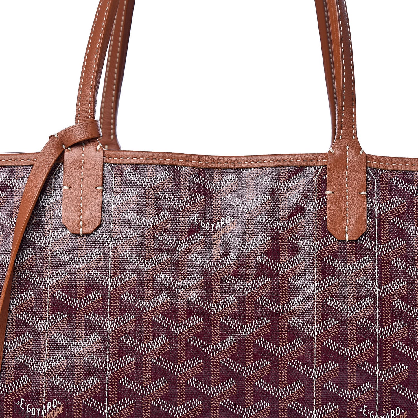 Goyardine Reversible Anjou PM Burgundy