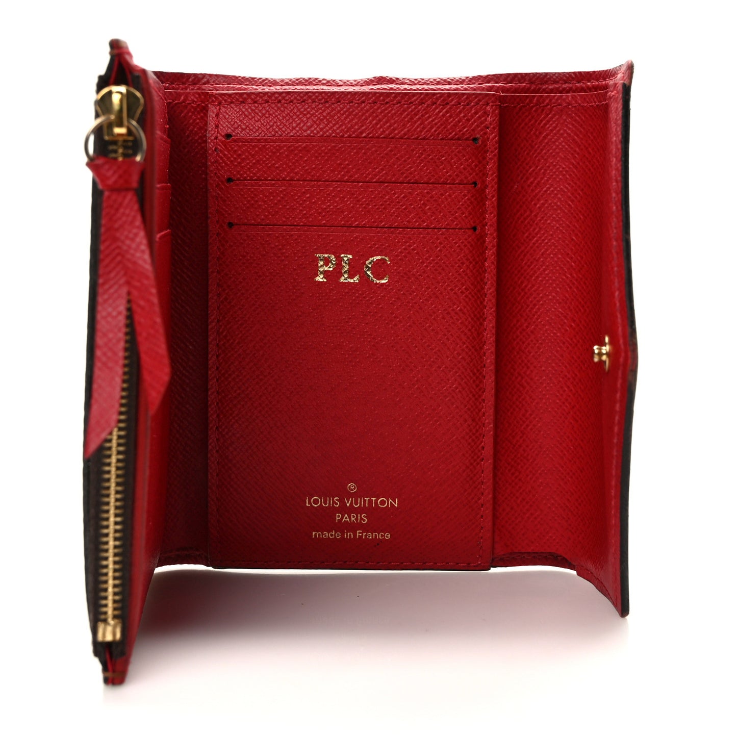 Damier Ebene Victorine Wallet Cherry