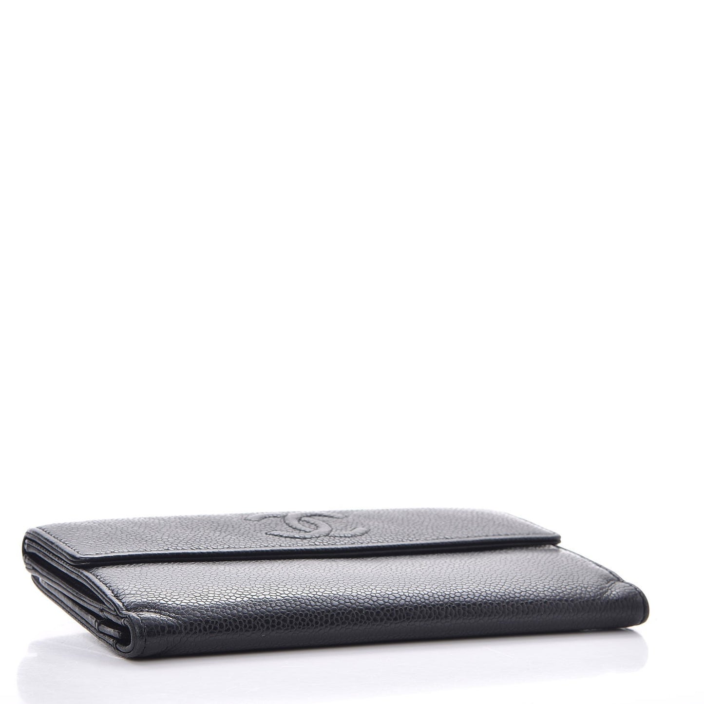 Caviar Timeless CC Large Flap Wallet Black