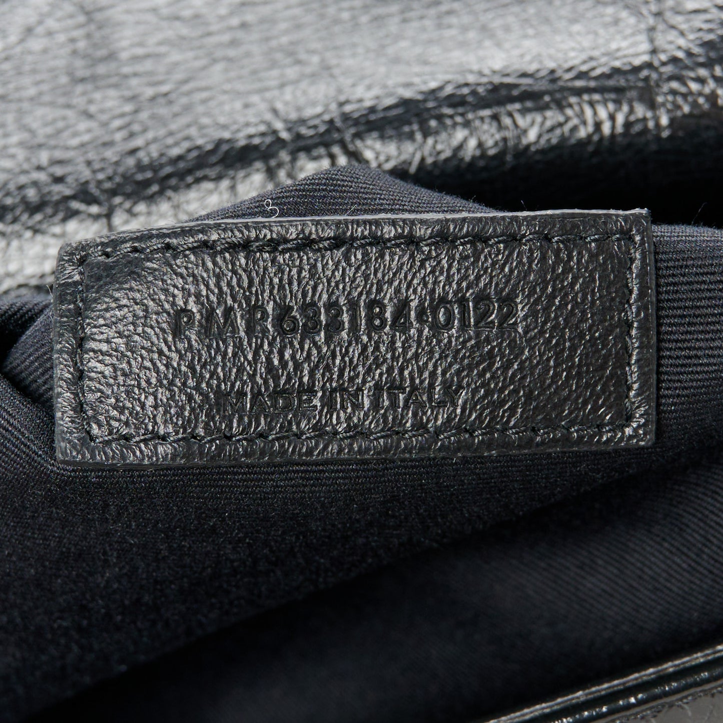 Crinkled Calfskin Matelasse Monogram Medium Niki Chain Satchel Black