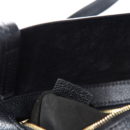 Celine Soft Grained Calfskin Small Belt Cabas Phantom Black 9 of 10