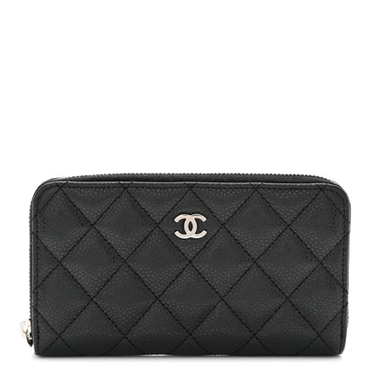 Chanel Caviar Quilted Medium Zip Around Wallet Black 1 of 8