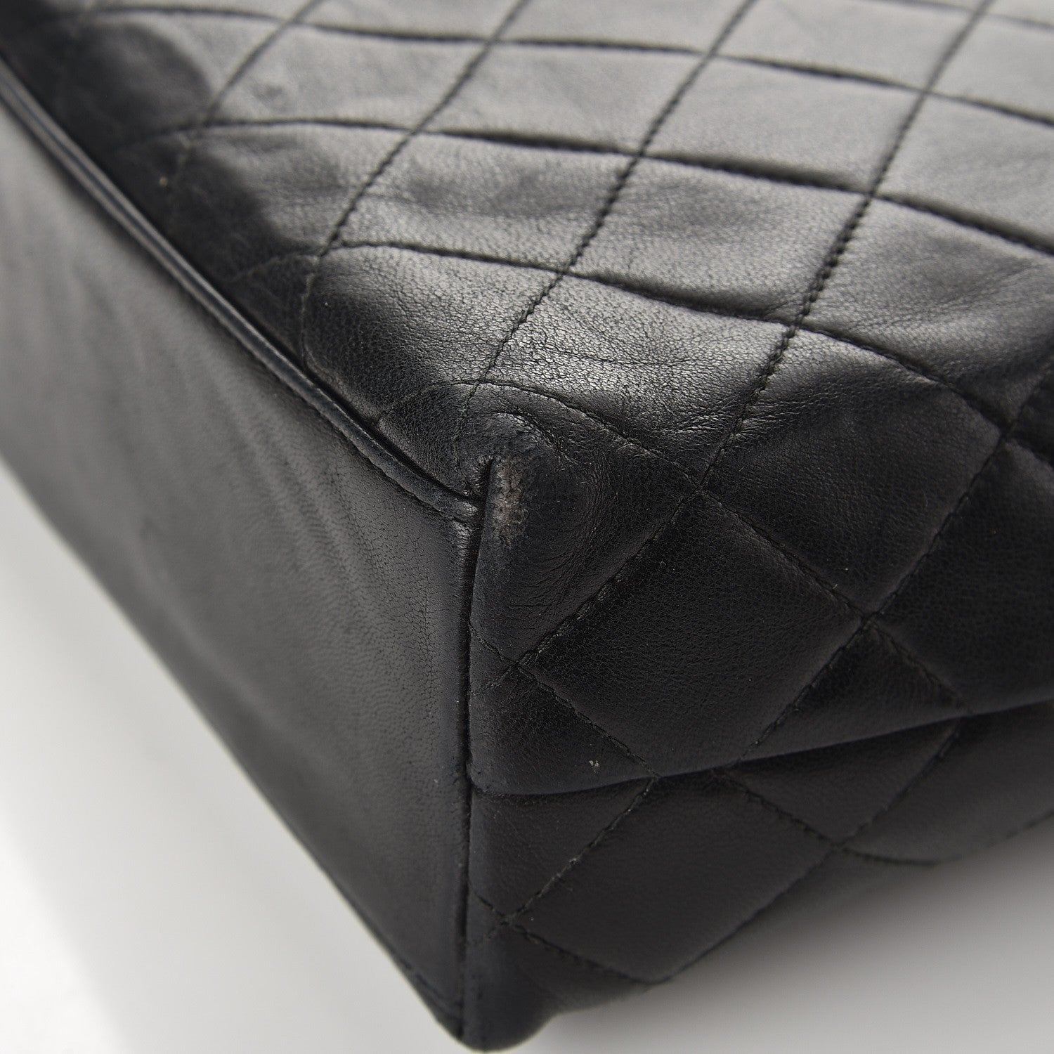 Chanel Lambskin Quilted Shoulder Bag Black 10 of 12