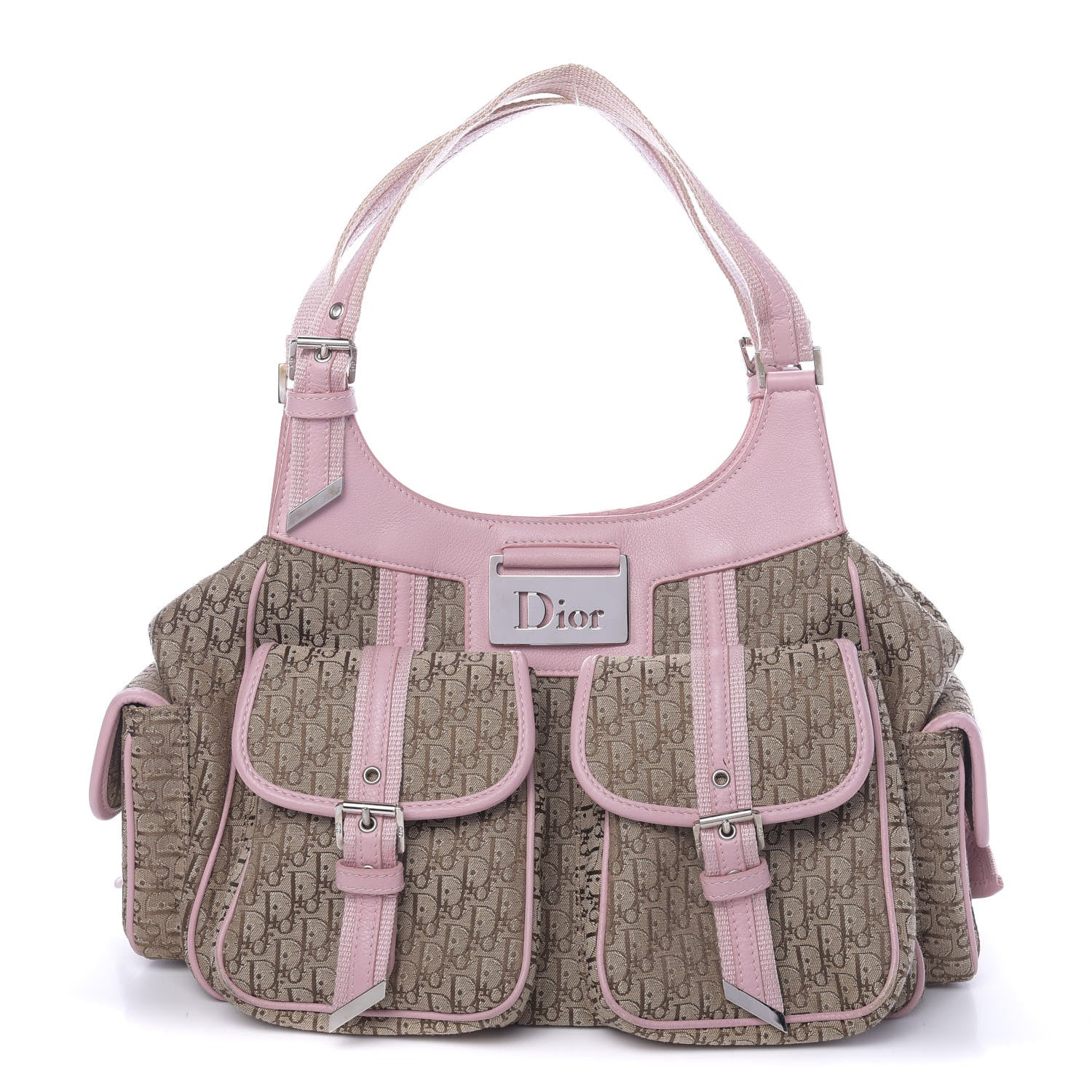 Christian Dior Monogram Tote Pink Beige 1 of 12