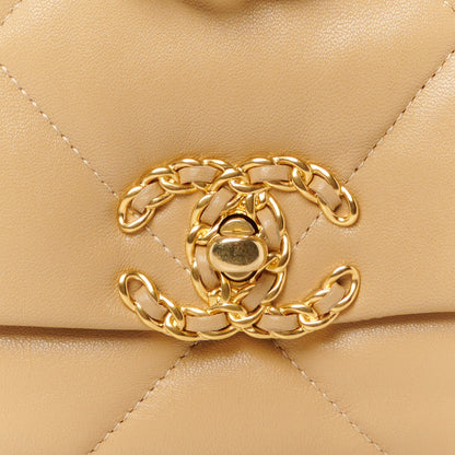 Chanel Lambskin Quilted Medium Chanel 19 Flap Beige 8 of 11