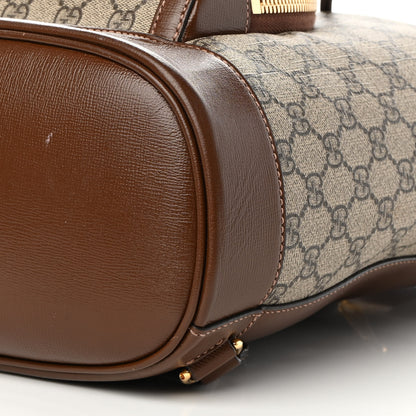 Gucci GG Supreme Monogram Calfskin Horsebit 1955 Single Buckle Backpack Beige Brown Sugar 10 of 17