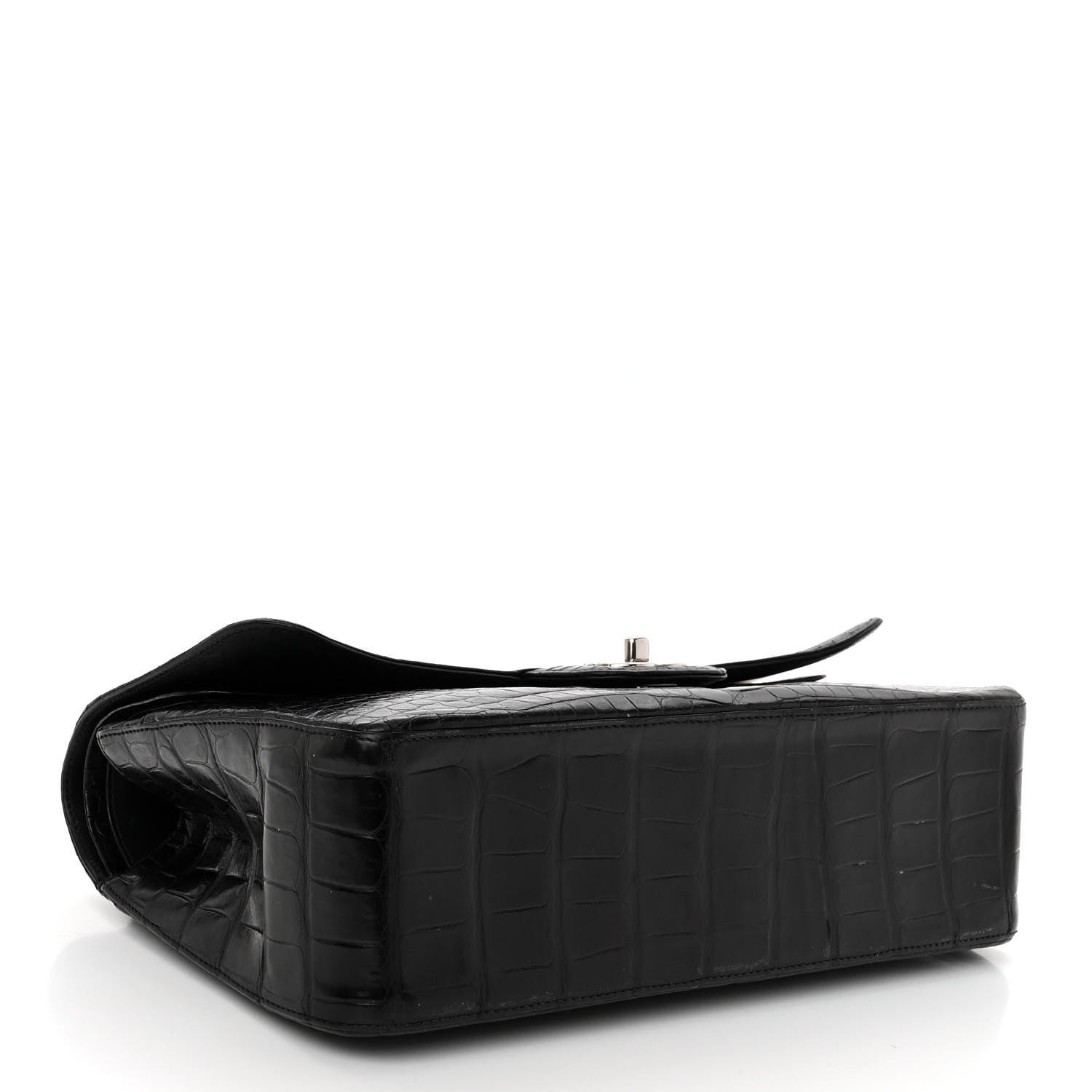 Chanel Alligator Jumbo Double Flap Black 4 of 12