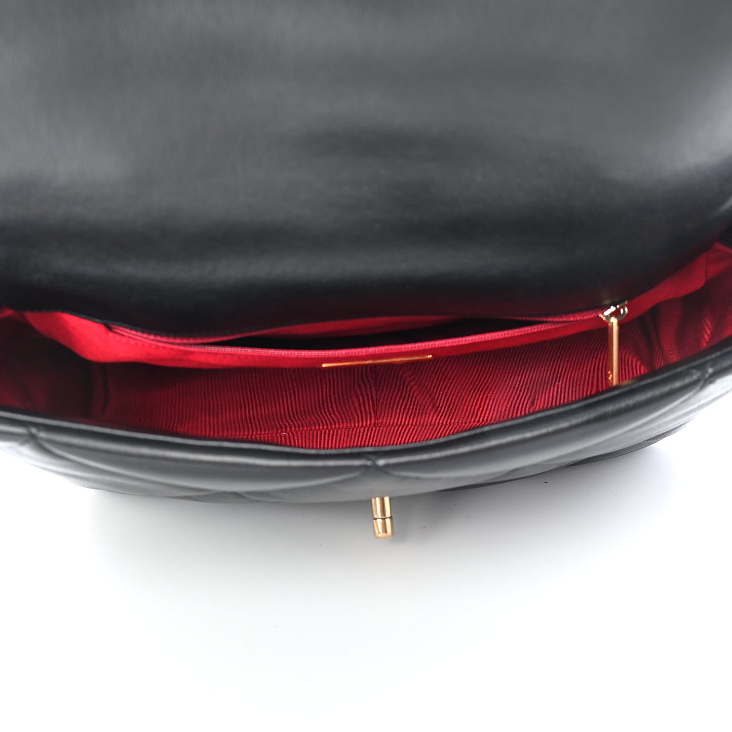 Lambskin Quilted Large Chanel 19 Flap Black