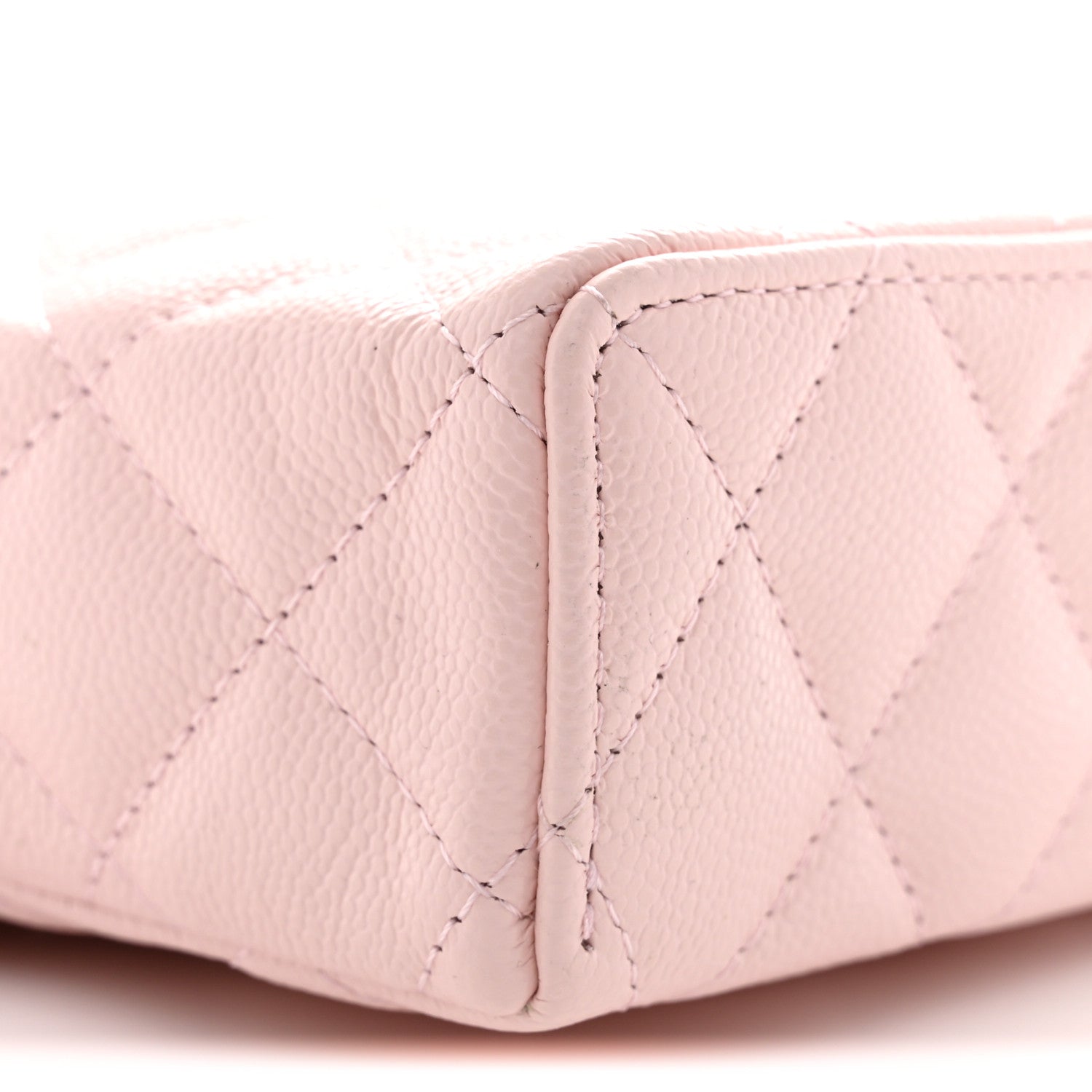 Chanel Caviar Quilted Top Handle Slim Vanity With Chain Light Pink 9 of 11