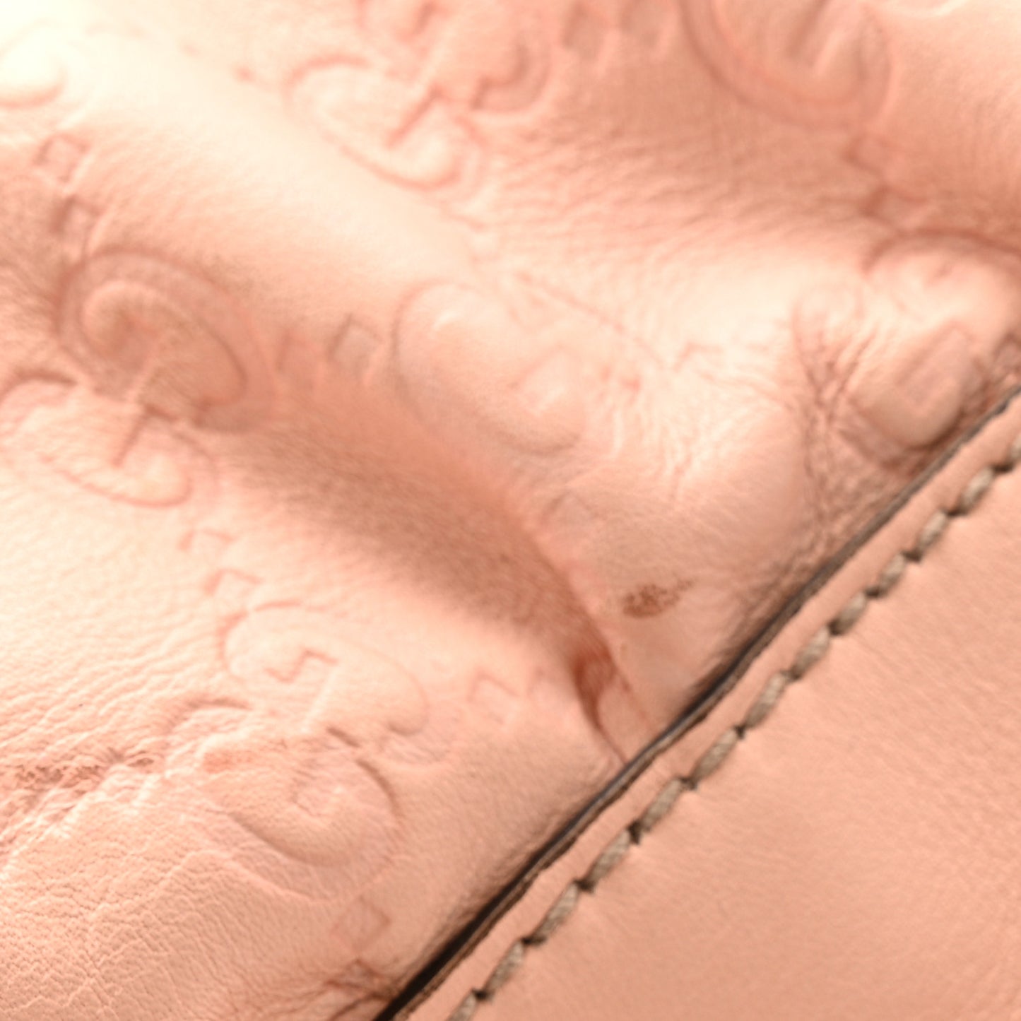 Guccissima Large D Gold Hobo Pink