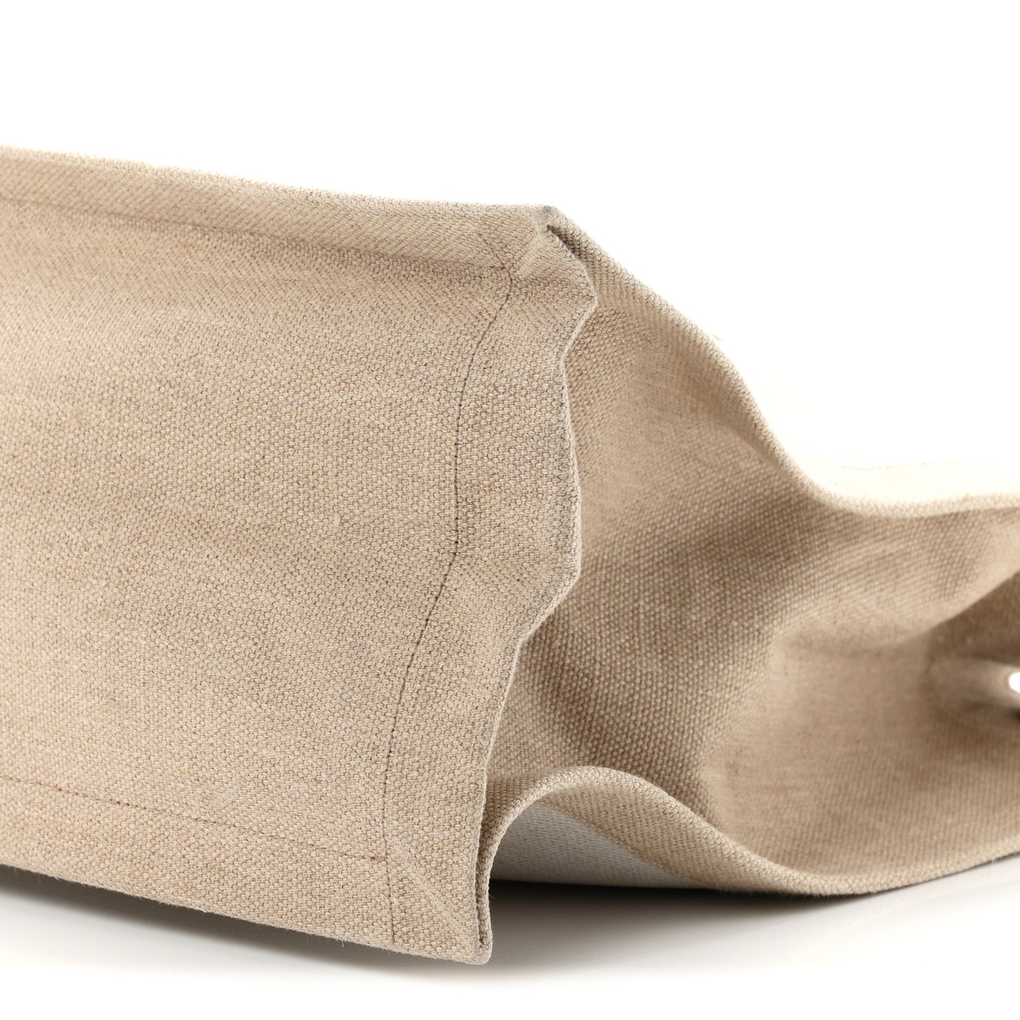 Linen Calfskin Small Rive Gauche Tote Optic White