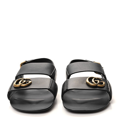 Gucci Calfskin Mens GG Marmont Sandals 11 Black 2 of 9
