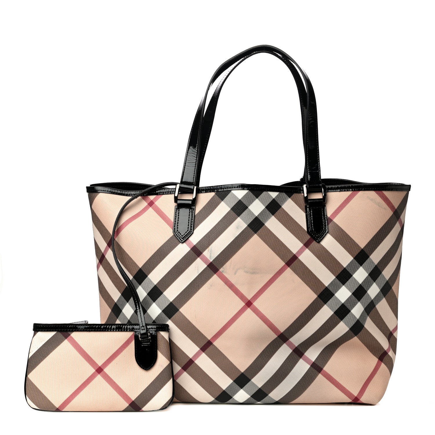 Burberry Nova Check Large Nickie Tote Black 1 of 31