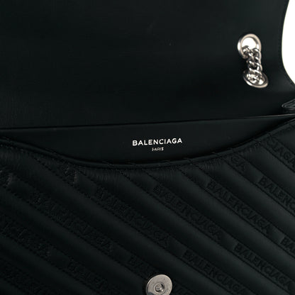 Balenciaga Calfskin Logo Matelasse Large BB Flap Chain Shoulder Bag Black 6 of 10