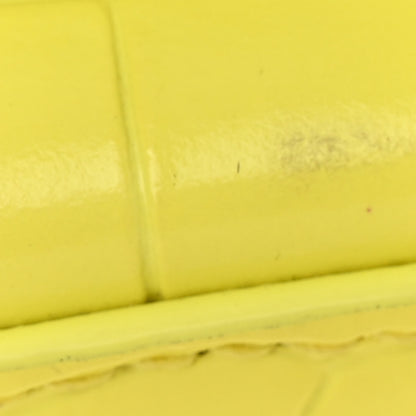 Balenciaga Shiny Calfskin Crocodile Embossed Hourglass Stretch Sling Shoulder Bag Yellow 13 of 15