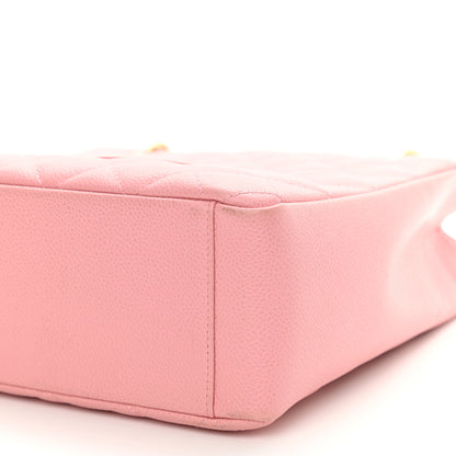 Chanel Caviar Quilted Petit Shopping Tote PST Pink 8 of 14