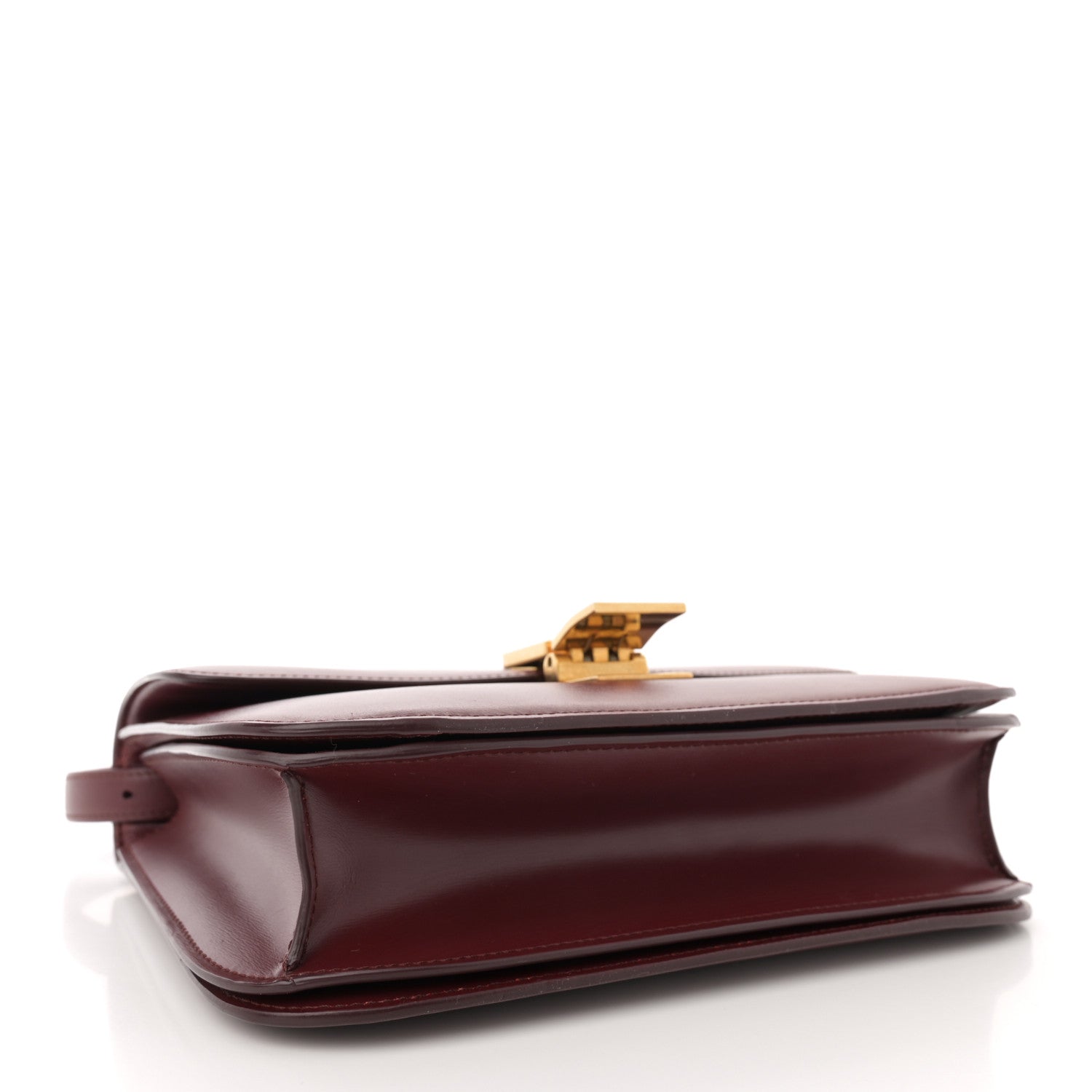 Celine Box Calfskin Medium Classic Box Flap Bag Burgundy 4 of 13