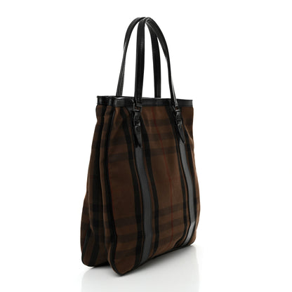 Burberry Canvas Vintage Check Tote Black 5 of 25