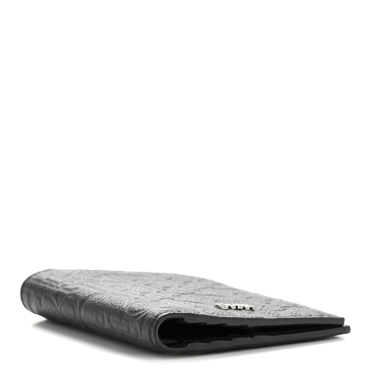Grained Calfskin Embossed Dior Gravity BiFold Wallet Black