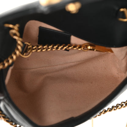 Gucci Calfskin Matelasse Super Mini GG Marmont Shoulder Bag Black 5 of 8
