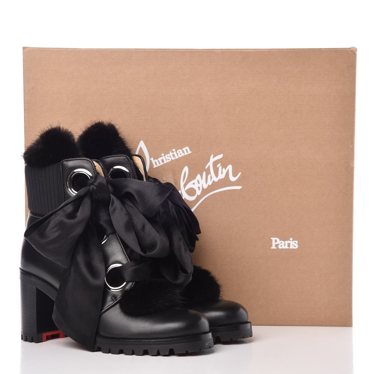 Calfskin Mink Jenny From the Alps 70 Ankle Boots 36.5 Black