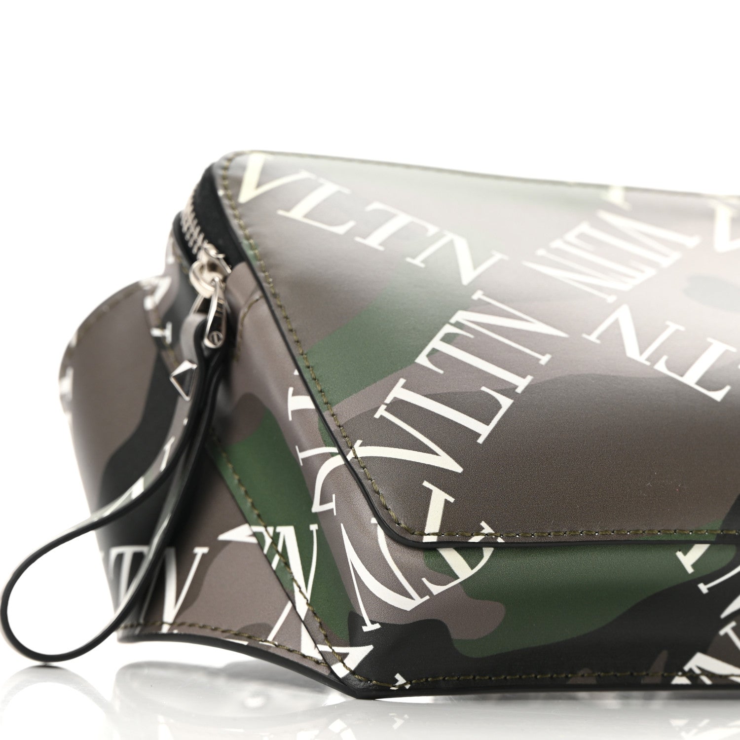 Valentino Garavani Calfskin VLTN Waist Bag Army Green 8 of 9