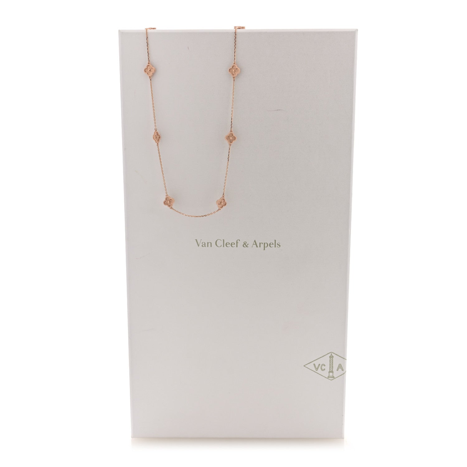 Van Cleef & Arpels 18K Rose Gold 16 Motifs Sweet Alhambra Necklace 5 of 5