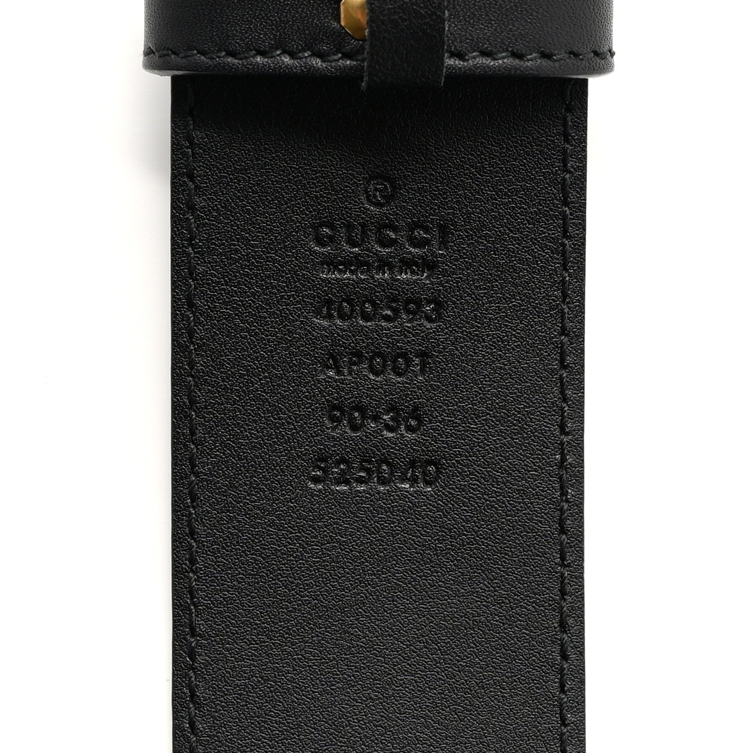 Gucci Calfskin Double G 40mm Belt 90 36 Black 3 of 8