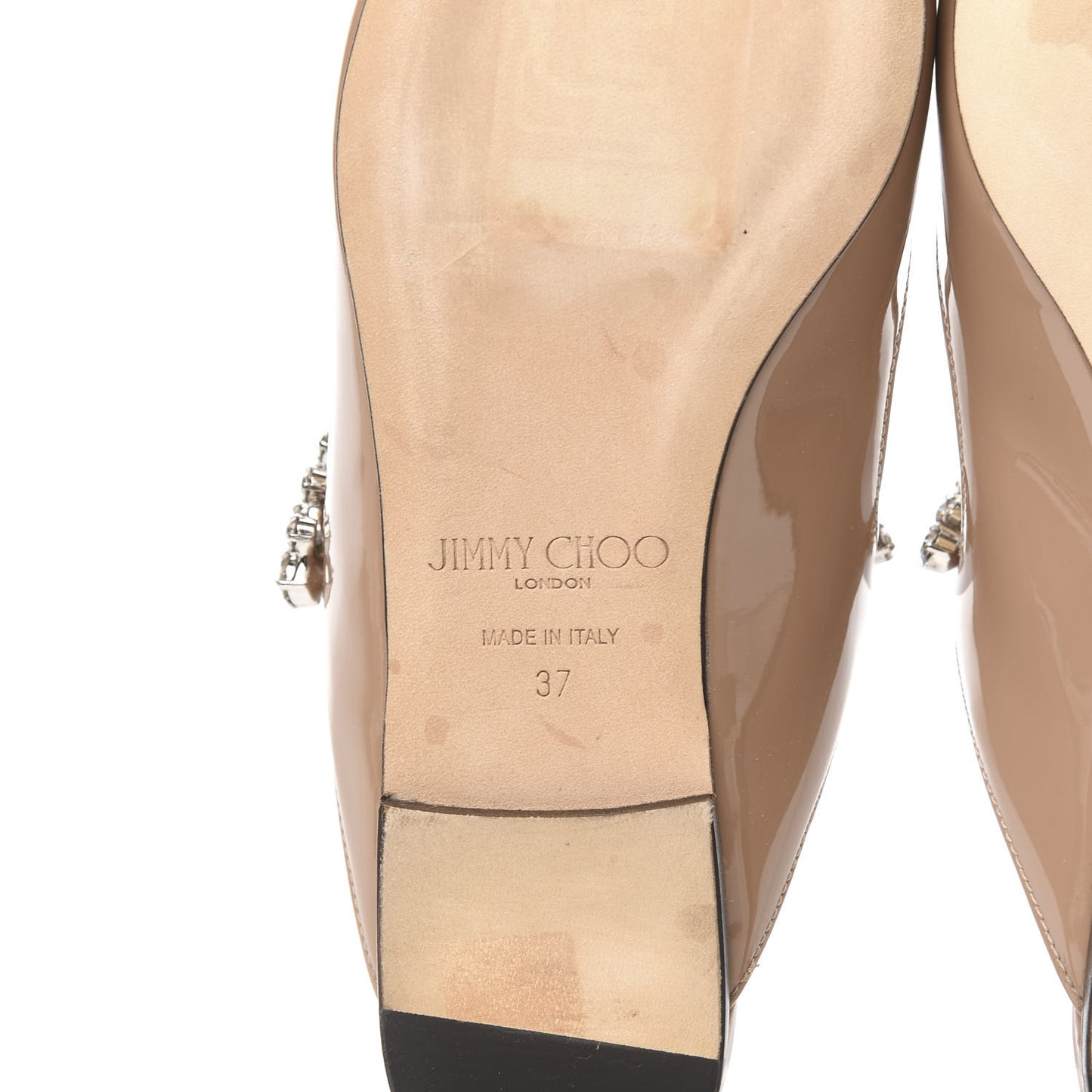 Patent Crystal Bing Mule Flats 37 Ballet Pink