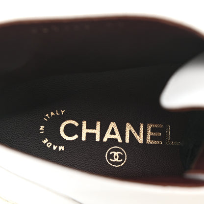 Chanel Calfskin CC Turnlock Lace Up Boots 41 White 8 of 11