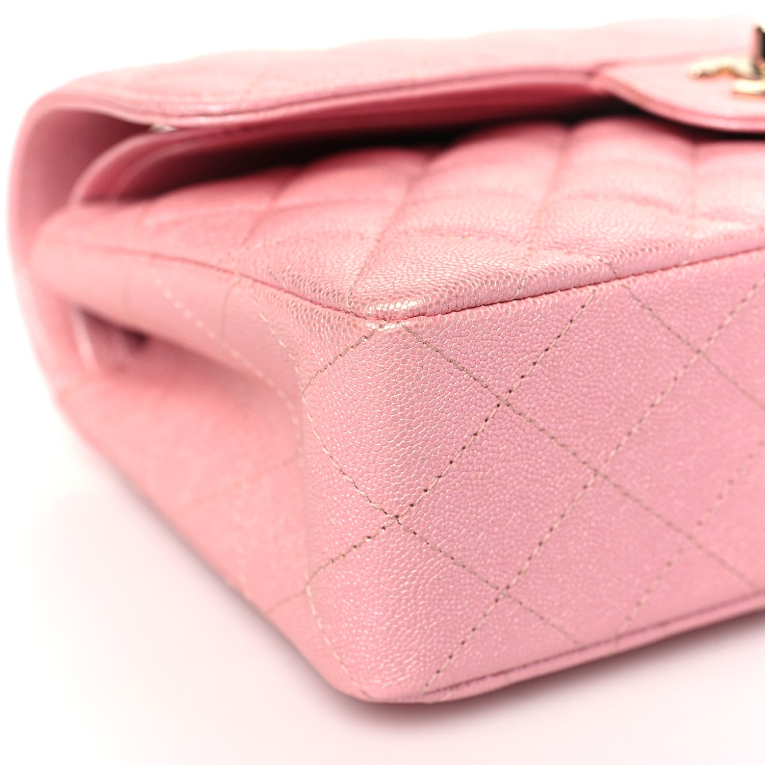 Chanel Iridescent Caviar Quilted Small Double Flap Pink 9 of 11