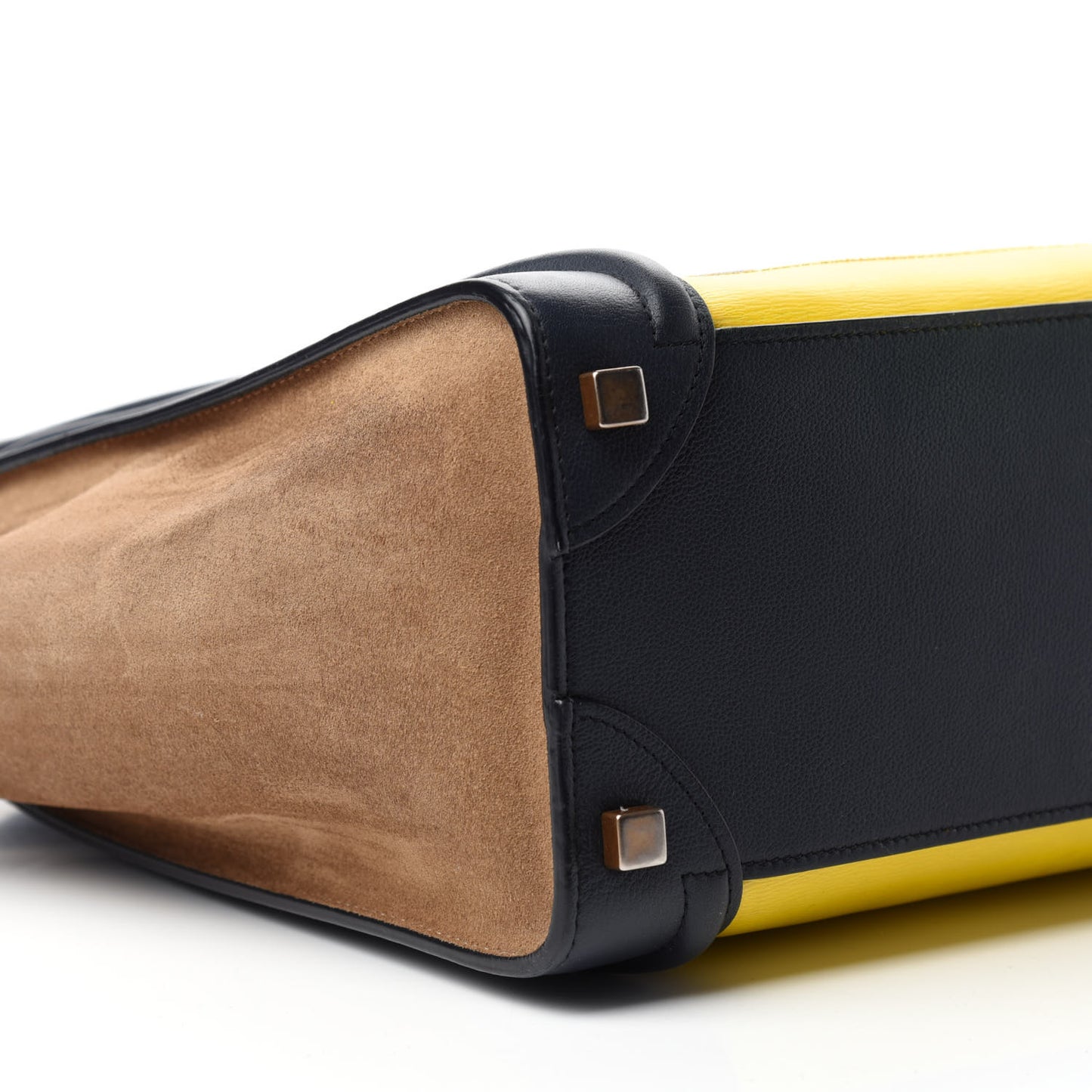 Nubuck Grained Calfskin Micro Tri-Color Luggage Fluo Yellow