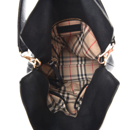 Burberry Grainy Calfskin Medium Cale Hobo Black 5 of 14