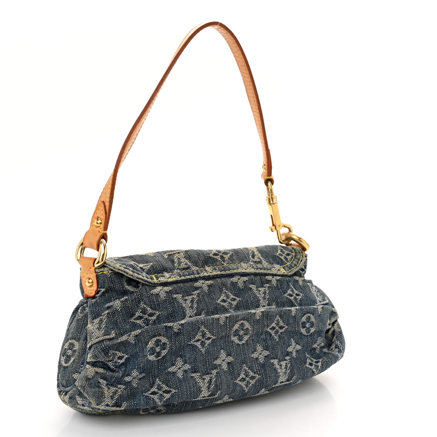 Monogram Denim Mini Pleaty Blue
