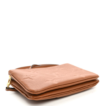 Louis Vuitton Empreinte Monogram Giant Double Zip Pochette Caramel 3 of 9