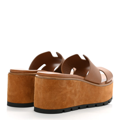 Hermes Calfskin Suede Eze 30 Sandals 39 Naturel 4 of 8