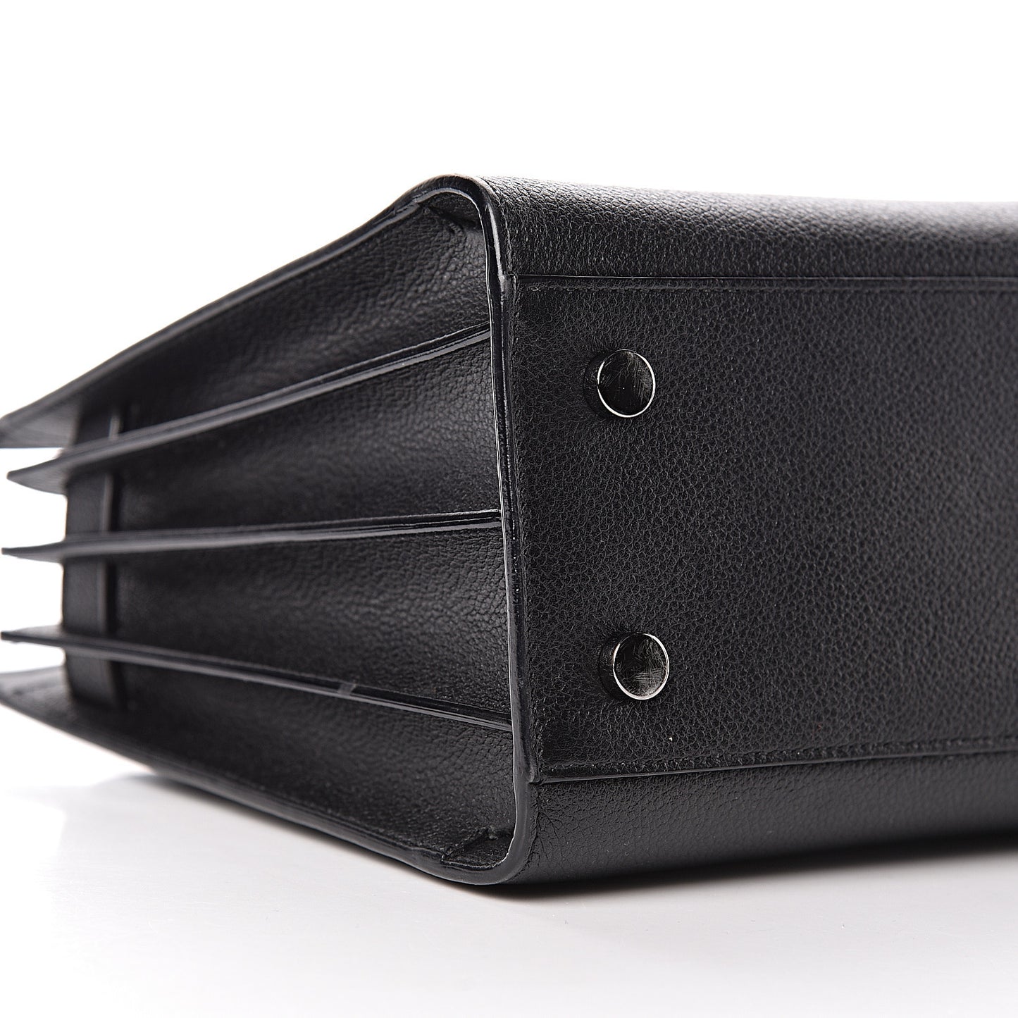 Grained Calfskin Baby Sac De Jour Black
