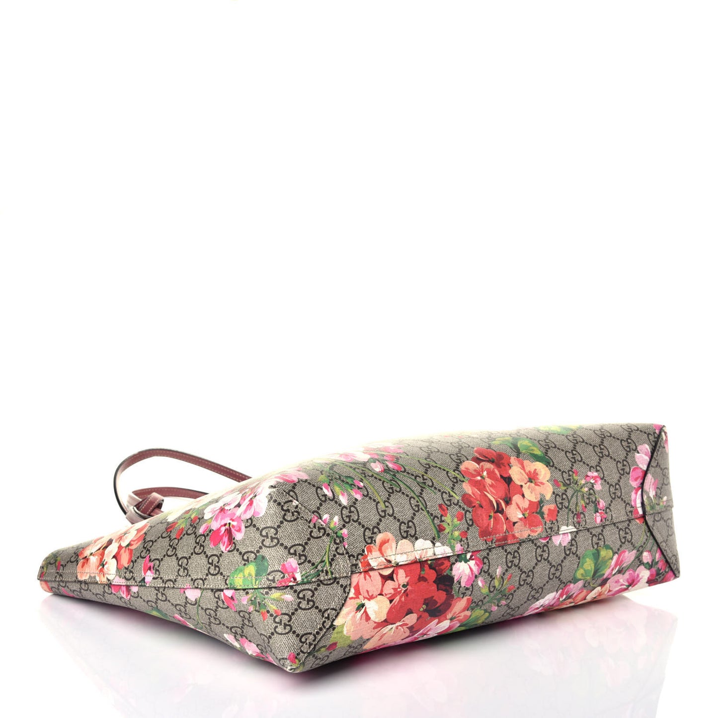 GG Supreme Monogram Blooms Medium Reversible Tote Beige Multicolor Dry Rose