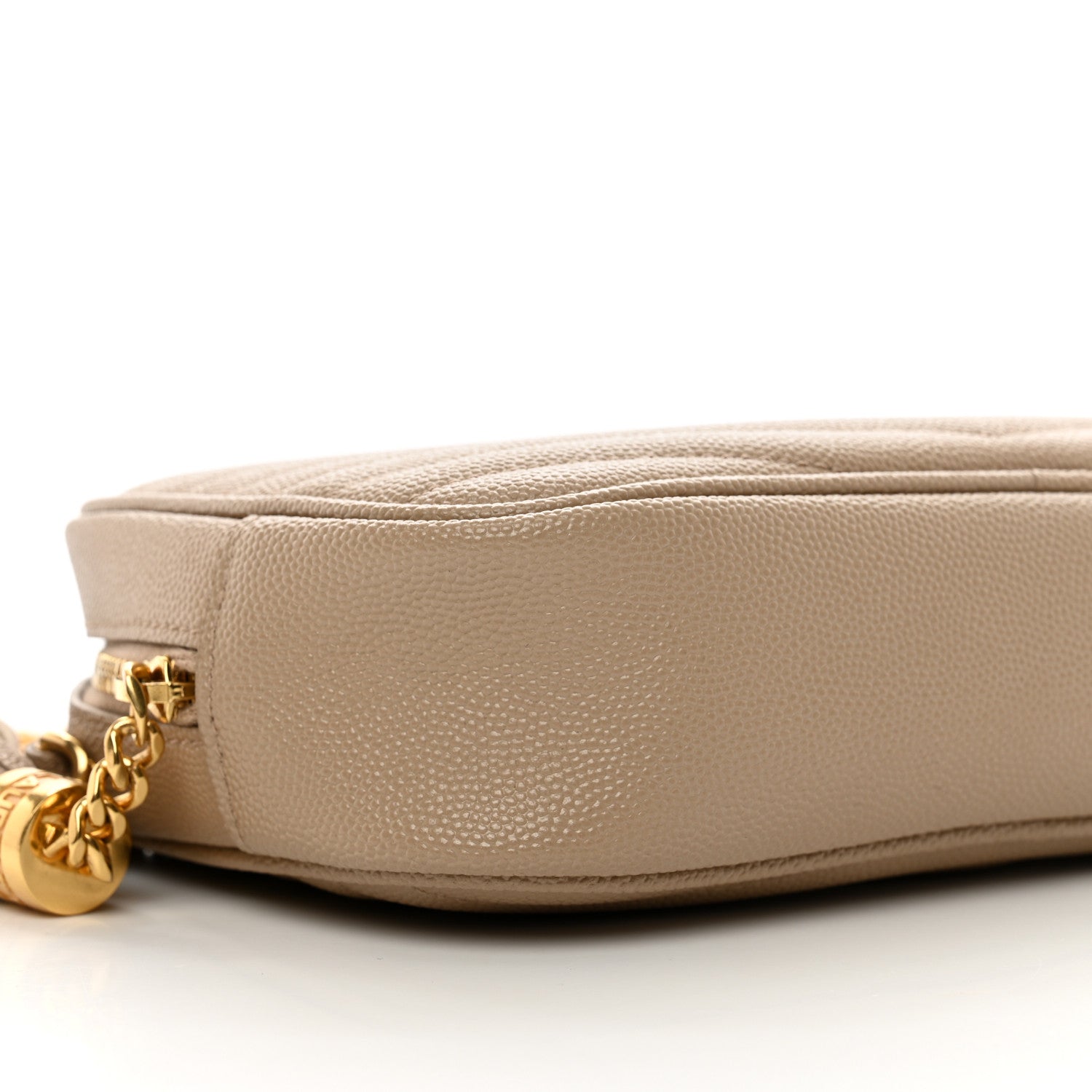 Saint Laurent Grain De Poudre Matelasse Monogram Mini Lou Camera Bag Dark Beige 9 of 10