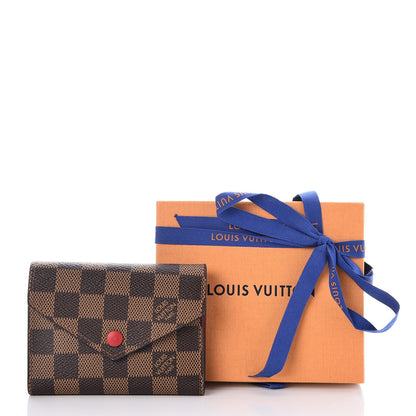 Louis Vuitton Damier Ebene Victorine Wallet Red 8 of 8