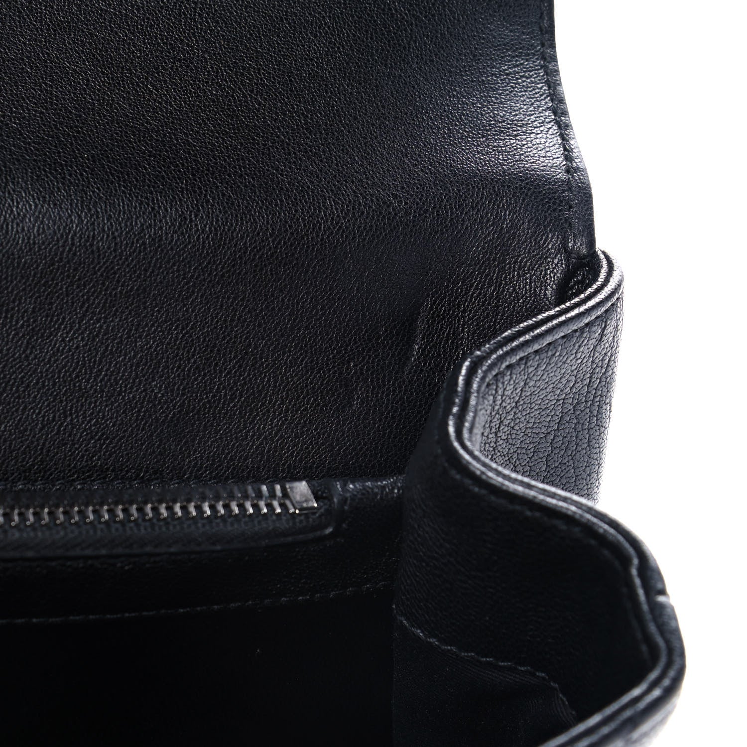 Saint Laurent Sheepskin Matelasse Chevron Patchwork Monogram Medium College Bag Black 9 of 17